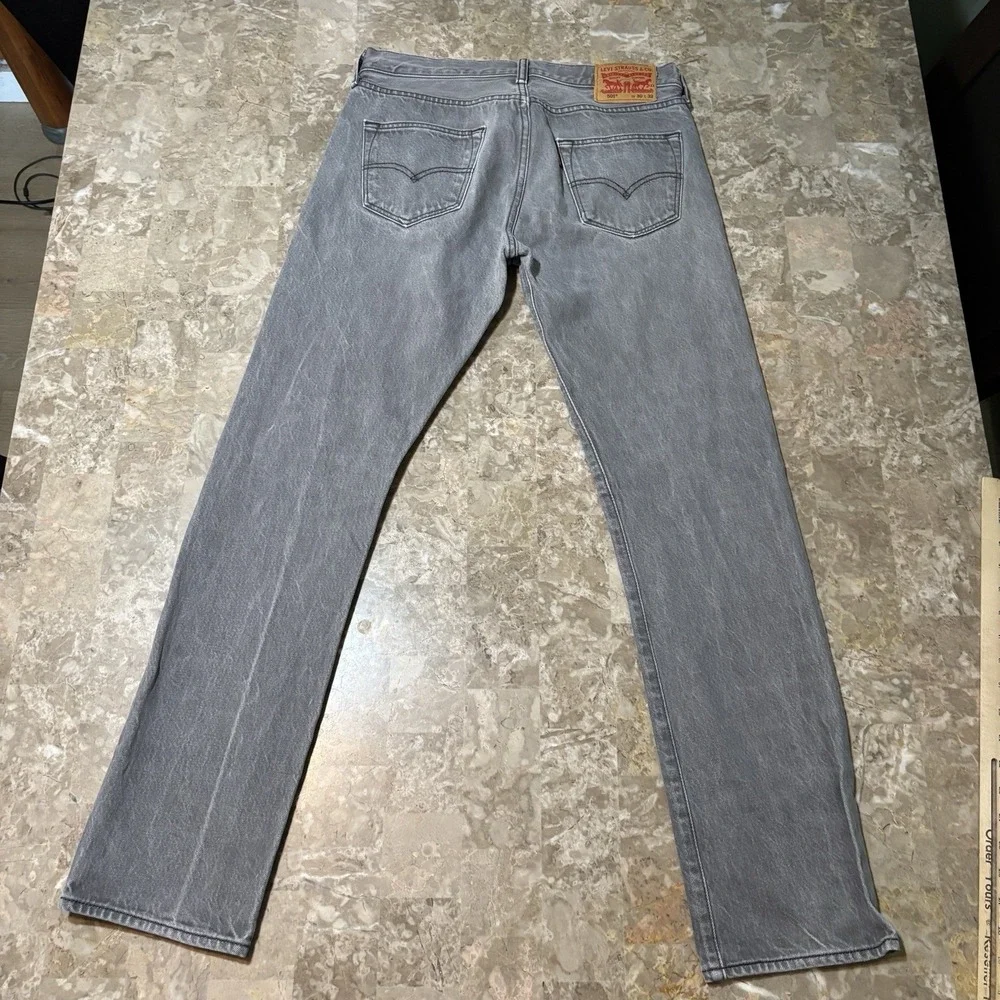 Levi's Jeans Mens 30x32 (Fits 32x31) Grey 501 Workwear Western Cotton Denim